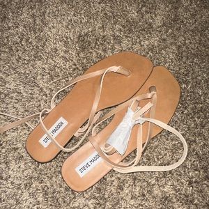 Brand new, steve madden tie up flip flops.